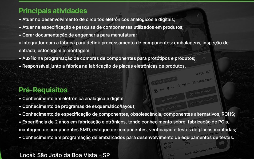 [VAGAS DISPONÍVEIS] Irricontrol