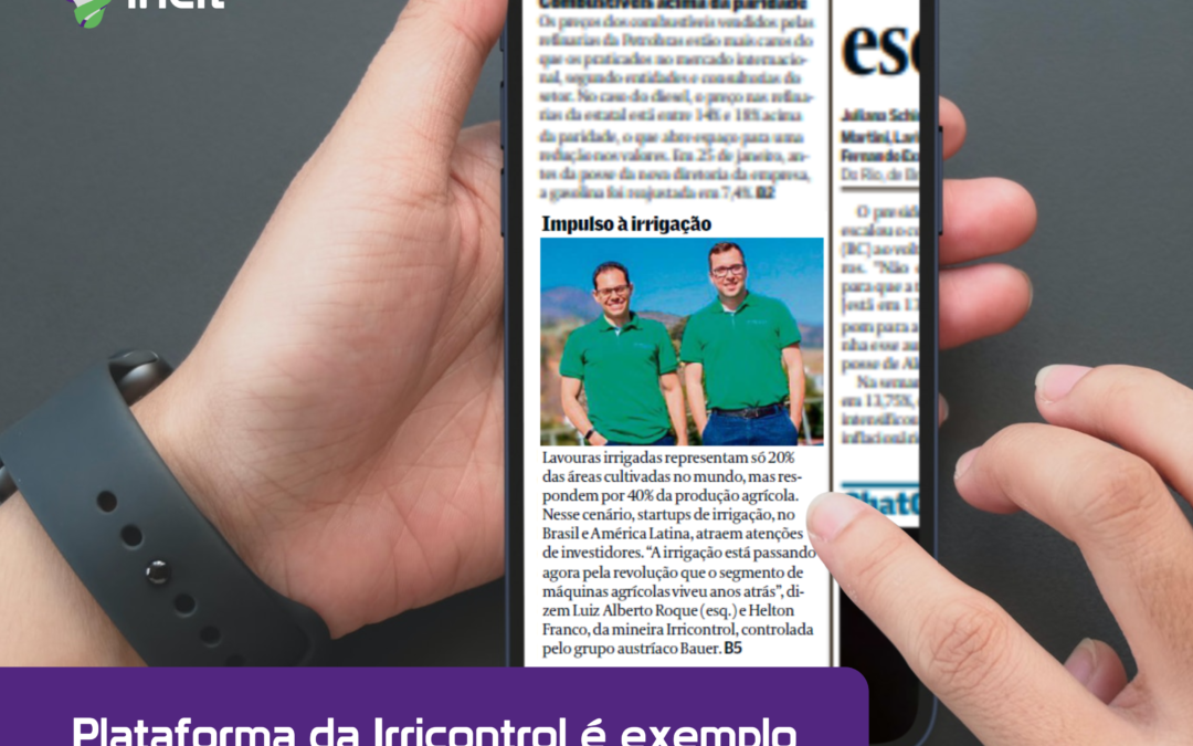 Plataforma da Irricontrol é exemplo em tecnologia para irrigação