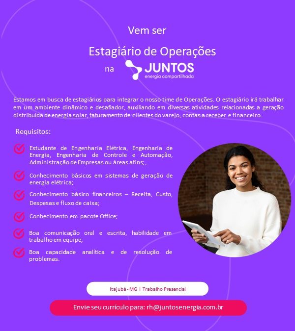 [VAGA DISPONÍVEL] Juntos – Energia Compartilhada