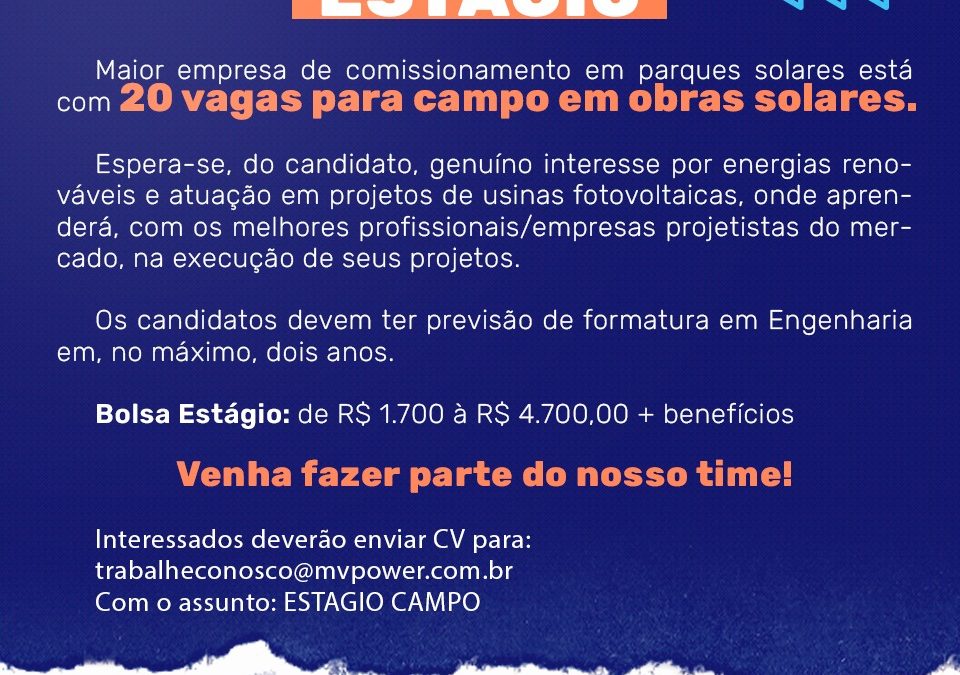 [VAGAS DISPONÍVEIS] MV POWER